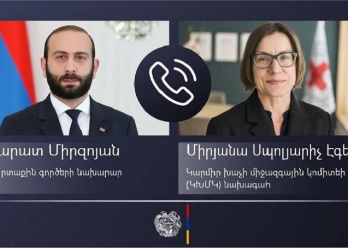 Стали известны подробности телефонного разговора Арарата Мирзояна с президентом МККК