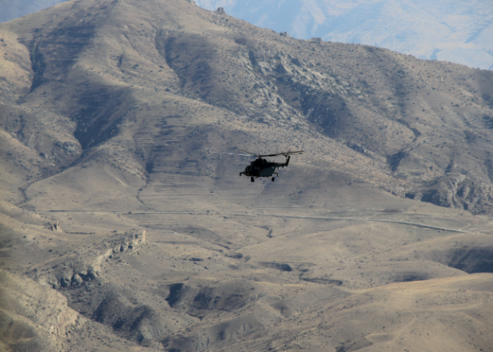 Экипажи вертолетов ЮВО выполнили учебно-тренировочные полеты в высокогорье Армении