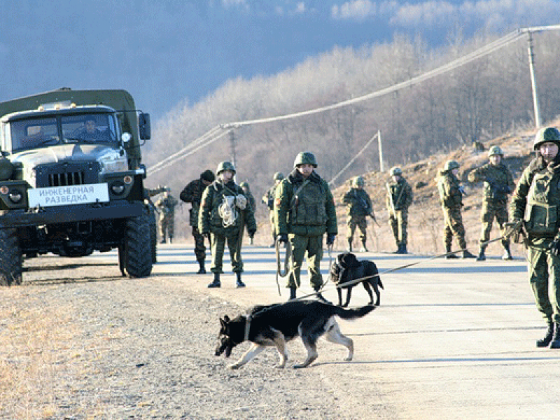 Инженерные подразделения российской военной базы в Армении вышли на высокогорный полигон