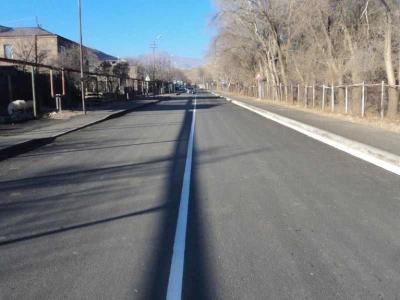 Завершена программа восстановления участка автомобильной дороги в селе Нораван
