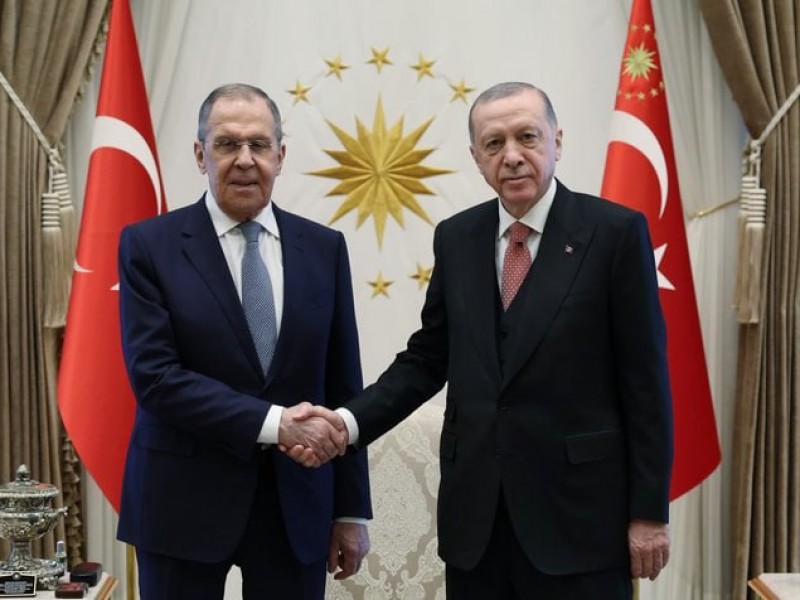 Эрдоган проводит в Анкаре переговоры с главой МИД РФ Лавровым