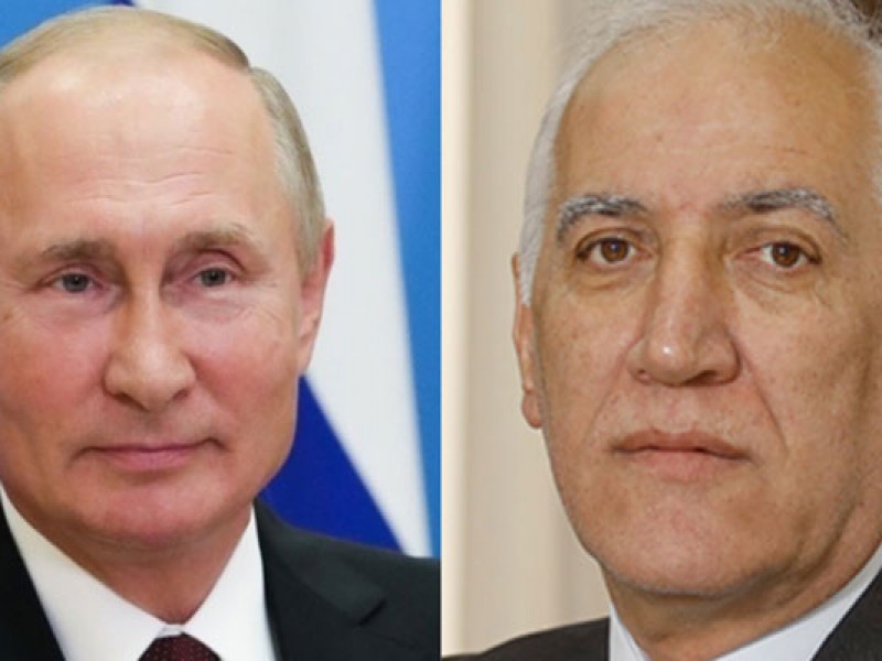 Владимир Путин поздравил Ваагна Хачатуряна с избранием на пост президента Армении