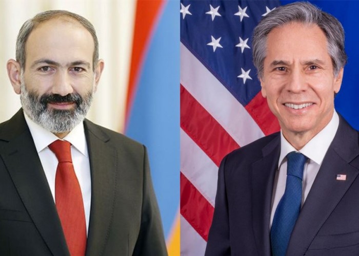 Пашинян обсудил с главой Госдепа переговоры Армении и Азербайджана
