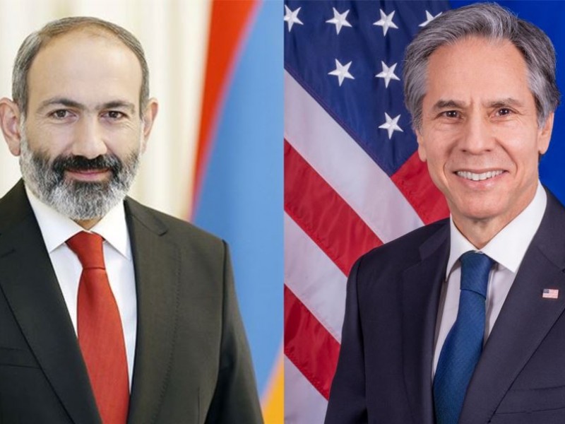 Пашинян обсудил с главой Госдепа переговоры Армении и Азербайджана