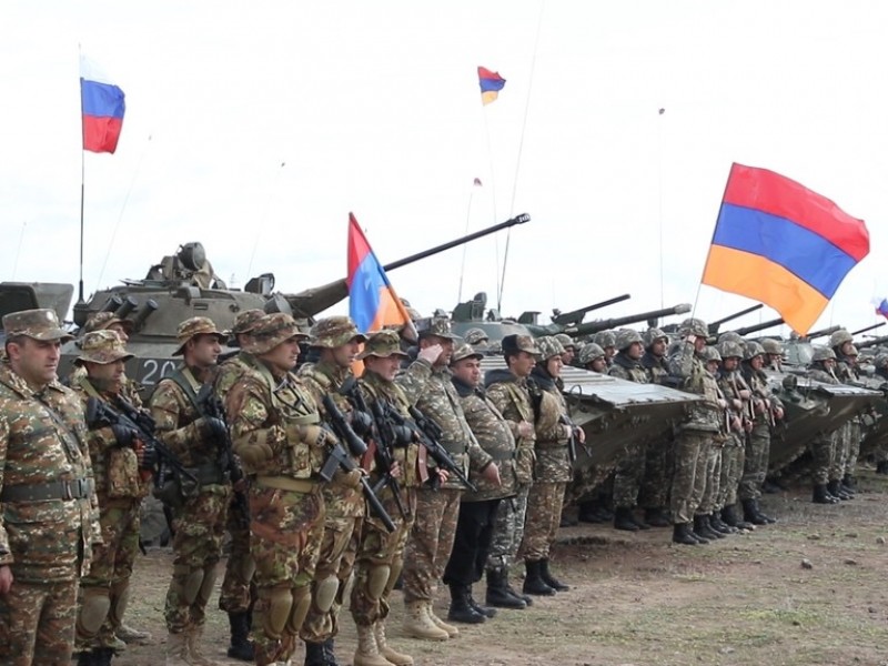 Объединённая группировка Армении и РФ провела учения на высокогорных полигонах 