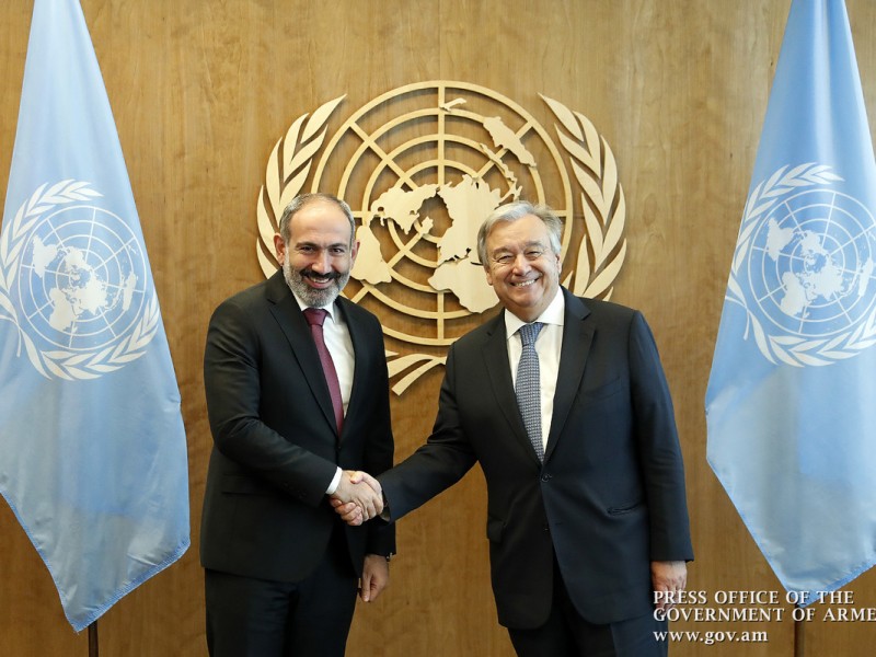 Генсек ООН направил поздравительное послание премьер-министру Армении