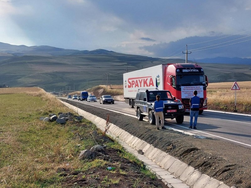  EUMA наблюдает за движением гуманитарных грузов из Армении к Корнидзору