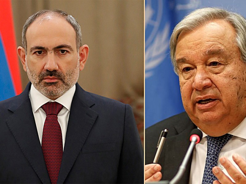 Пашинян и Гутерриш обсудили вопрос направления миссии ООН в Лачинский коридор