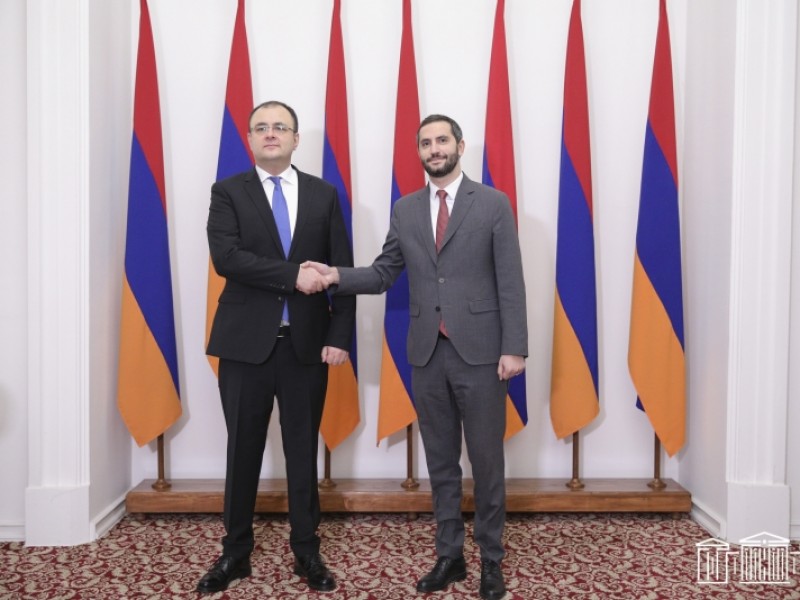 Вице-спикер НС РА принял возглавляемую министром юстиции Грузии делегацию