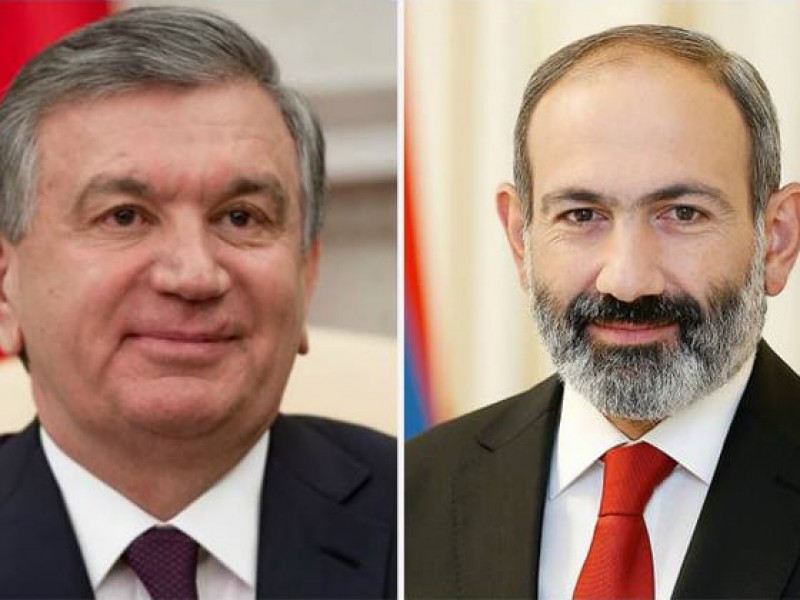 Пашинян и Мирзиёев обсудили вопросы дальнейшего развития армяно-узбекских отношений