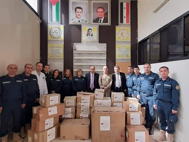 Представители армянской гуммиссии передали военному госпиталю Алеппо помощь 