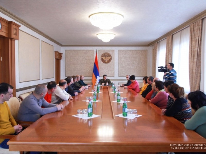 Президент Арцаха встретился с группой хозяйственников города Шуши
