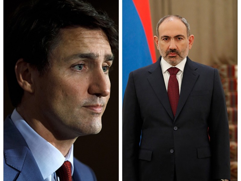 Никол Пашинян направил телеграмму соболезнования премьер-министру Канады