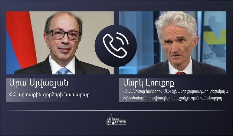 Глава МИД Армении и замгенсекретаря ООН обсудили вопросы оказания гумпомощи Арцаху