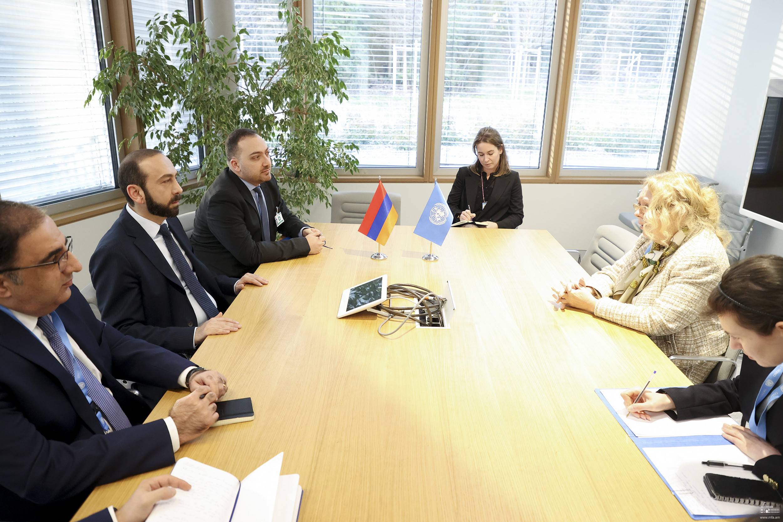 Арарат Мирзоян встретился с гендиректором отделения ООН в Женеве Татьяной Валовой