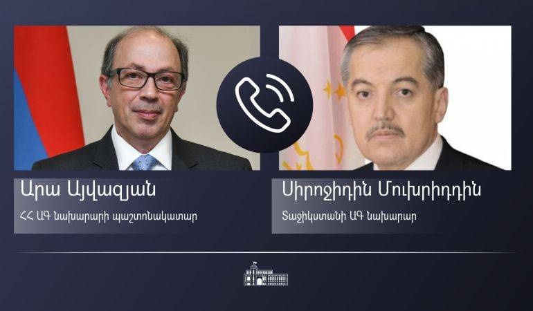 Ара Айвазян провел телефонные переговоры с главами МИД Кыргызстана и Таджикистана