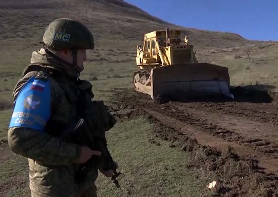 Ռուս խաղաղապահներն ապահովել են Ղարաբաղում նոր ճանապարհ կառուցման անվտանգությունը