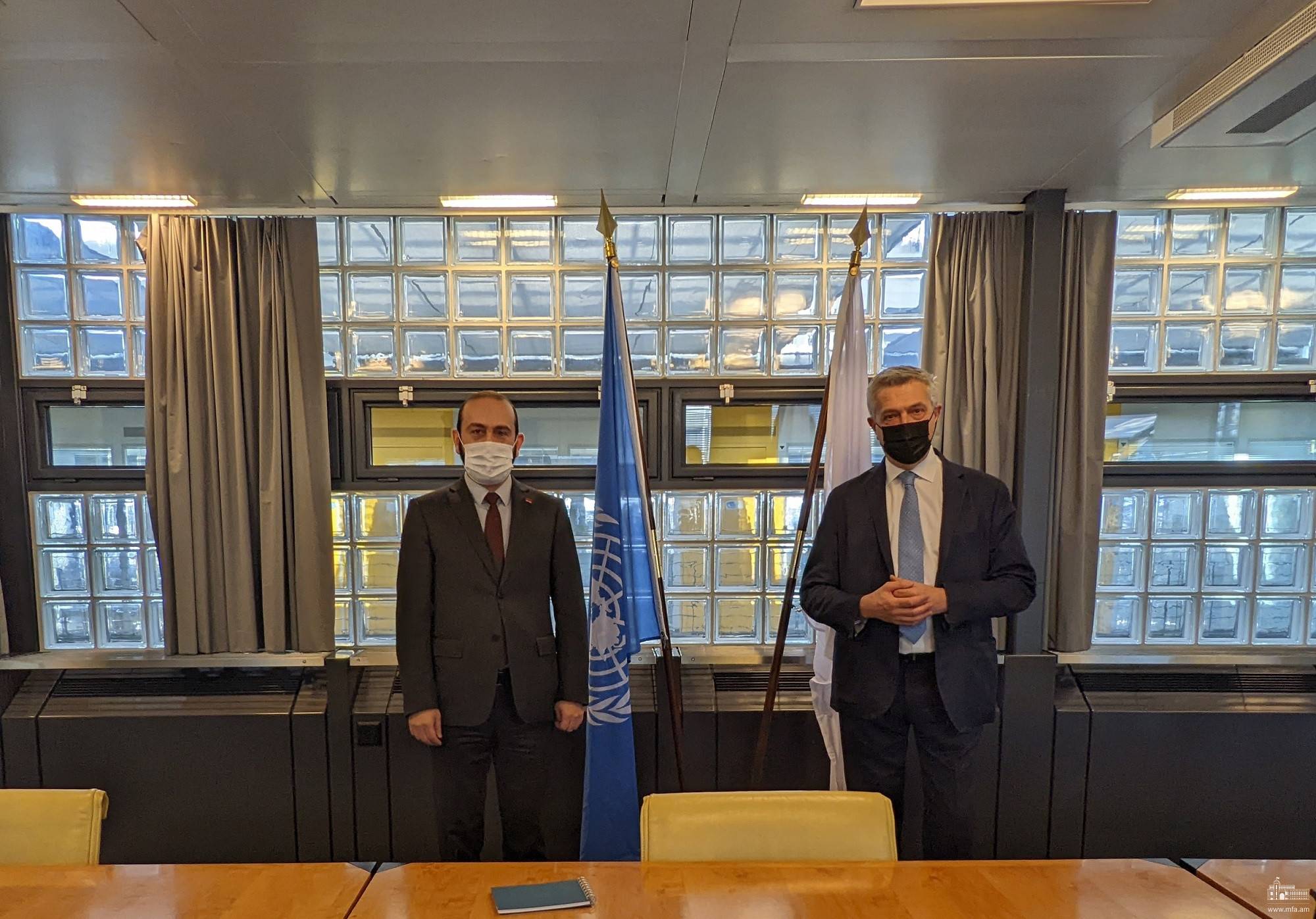 Глава МИД Армении в Женеве встретился с верховным комиссаром ООН по делам беженцев