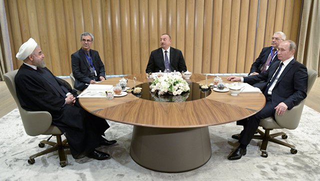 Путин, Алиев и Роухани приняли совместную декларацию