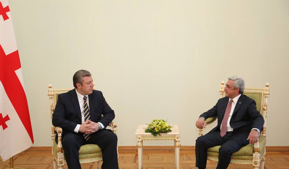 Президент Армении и премьер Грузии обсудили двустороннее сотрудничество