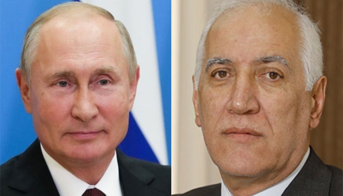 Владимир Путин поздравил Ваагна Хачатуряна с избранием на пост президента Армении