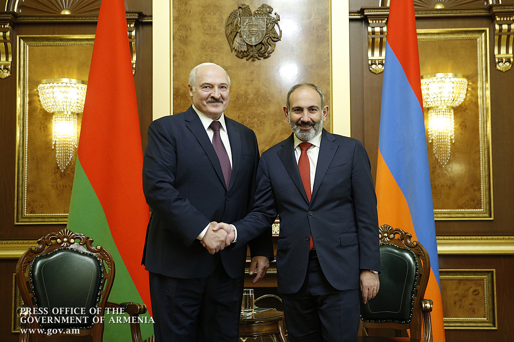 Пашинян поздравил Лукашенко по случаю переизбрания на пост президента Белоруссии 