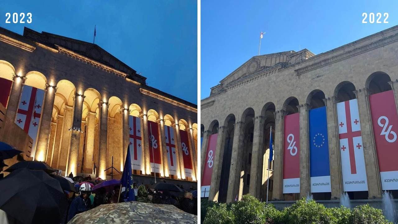 Праздник без флагов ЕС - оппозиция призвала на защиту европейского выбора Грузии