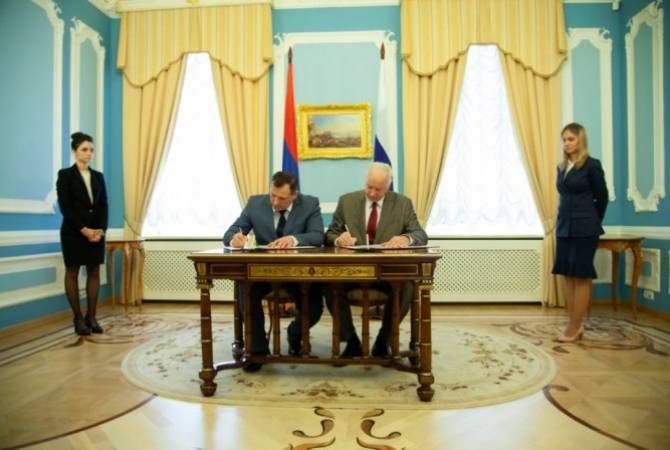 Руководители СК Армении и России подписали программу трехлетнего сотрудничества