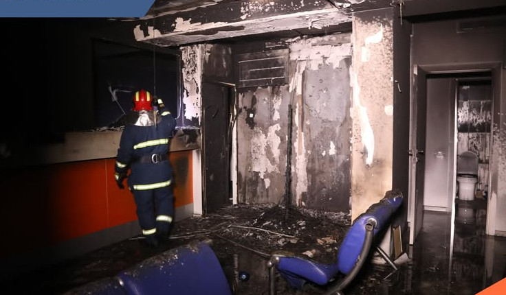 Пожар в одном из ереванских банков: объявлен вызов сложности «1 БИС»