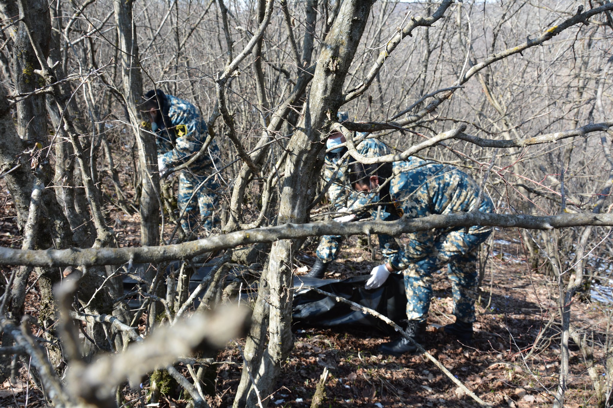 Поиск тел военнослужащих в южном крыле Кашатагского района результатов не дал 