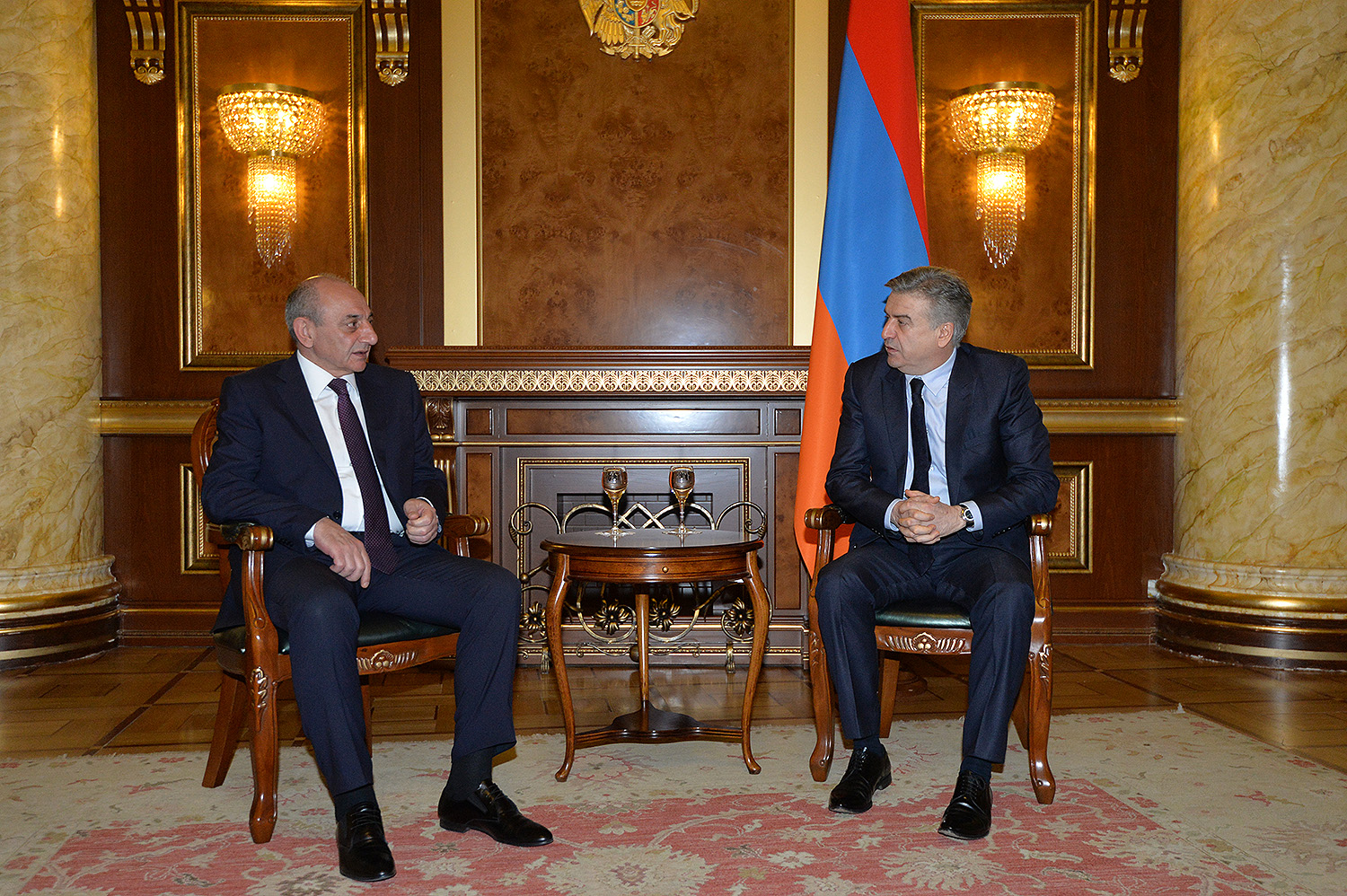 Карен Карапетян и Бако Саакян обсудили внутриполитическую ситуацию в Армении