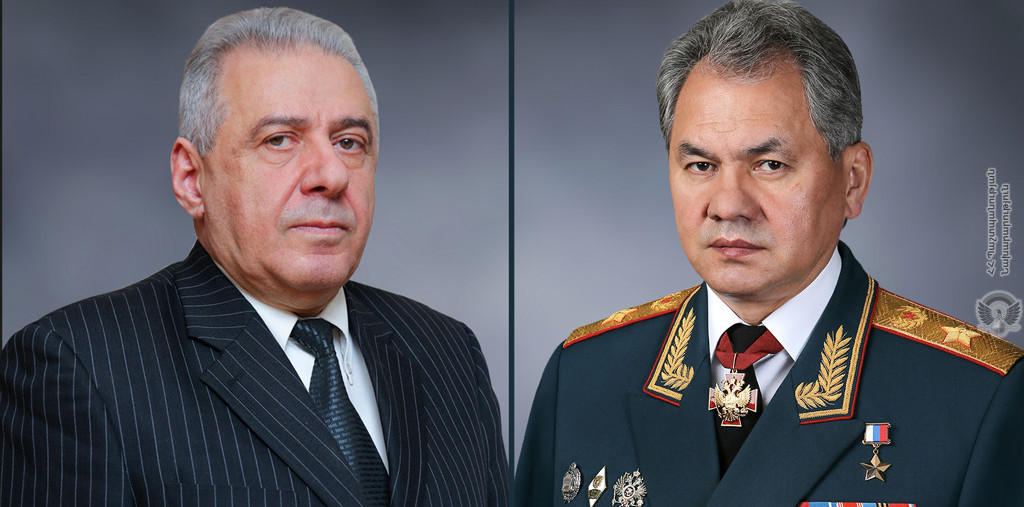 Вагаршак Арутюнян и Сергей Шойгу обсудили ситуацию на армяно-азербайджанской границе