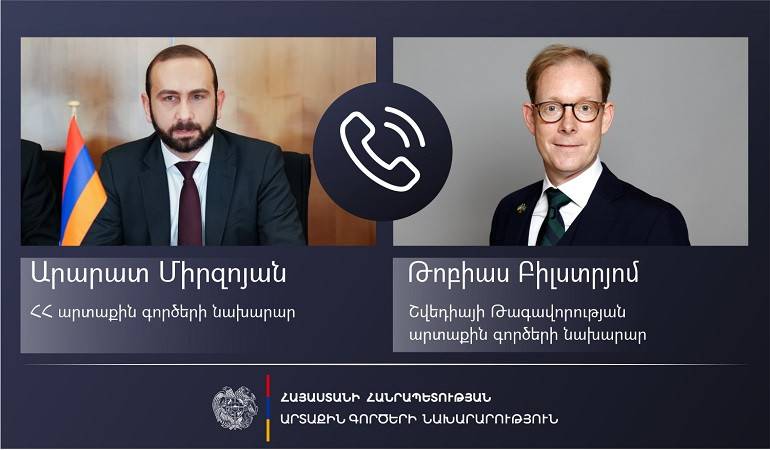 Главы МИД Армении и Швеции обсудили положение дел с безопасностью на Южном Кавказе