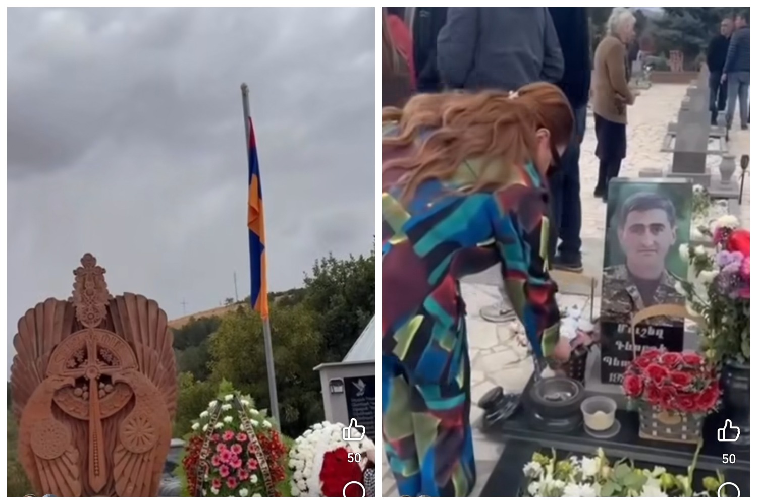 В городском Пантеоне Чаренцавана освятили памятный камень, увековечивший имена героев