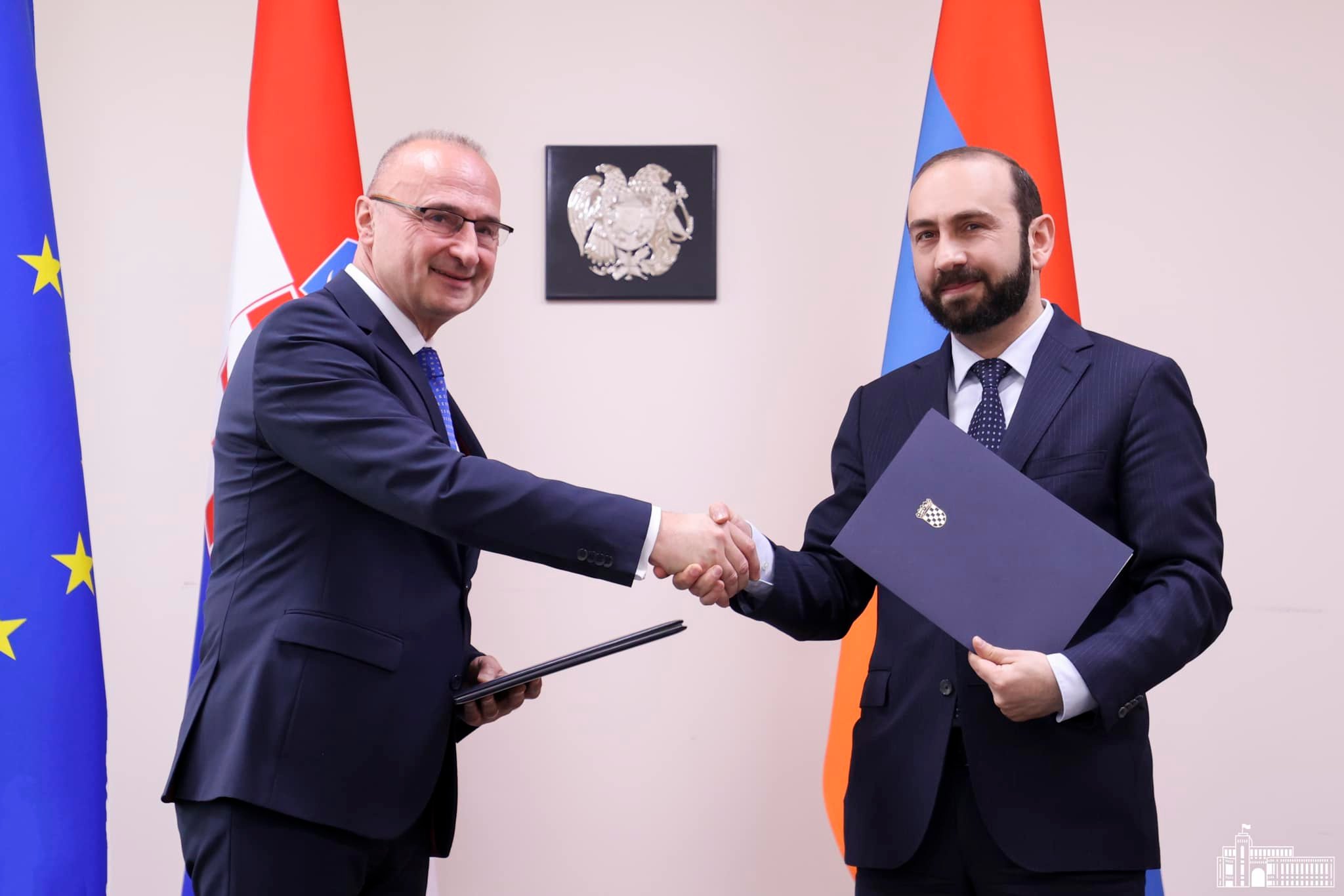 Главы МИД Армении и Хорватии подписали Меморандум о взаимопонимании 