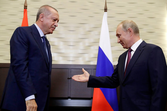Эрдоган намерен обсудить с Путиным создание зоны безопасности в Сирии 
