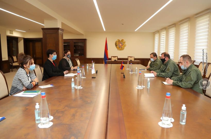 Давид Тоноян встретился с руководителем делегации МККК в республике Клэр Мейтро  