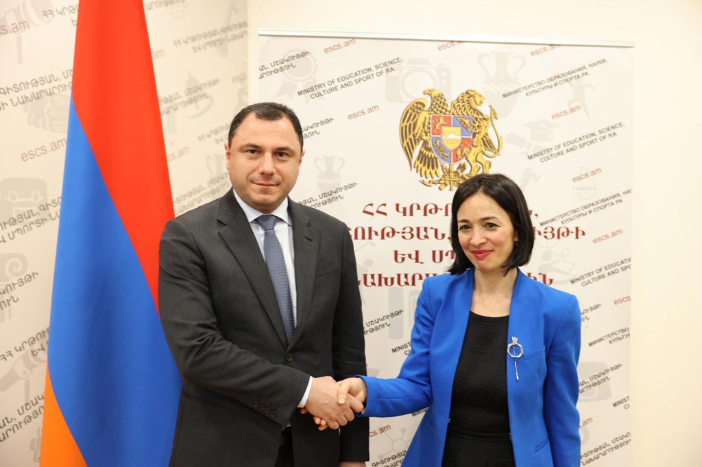Министры образования Армении и Грузии обсудили вопросы сотрудничества двух стран