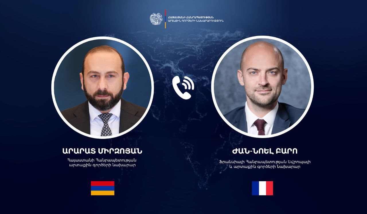 Главы МИД Армении и Франции обсудили ситуацию на Ближнем Востоке