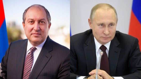 Президент Армении поздравил Владимира Путина и братский народ с Днем России