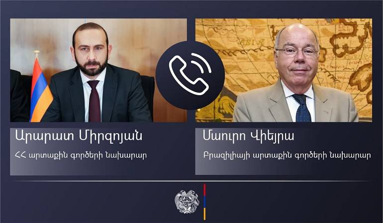 Տեղի է ունեցել Հայաստանի և Բրազիլիայի ԱԳ նախարարների հեռախոսազրույցը