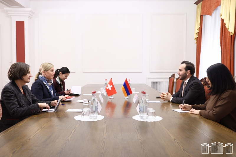 Айк Конджорян принял посла Швейцарии и обсудил проект TRIPP