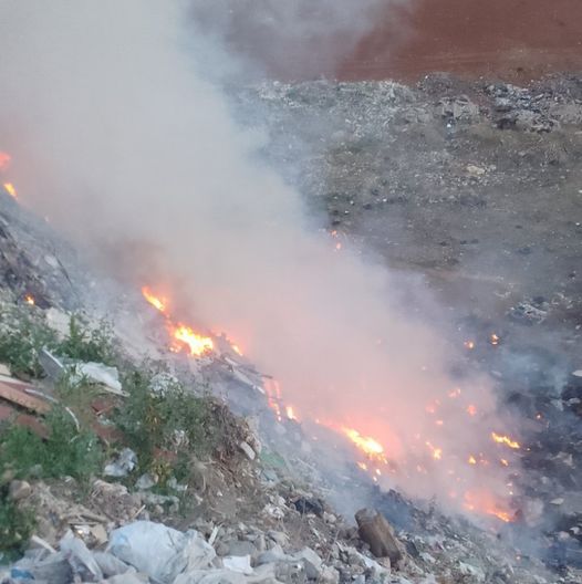 На Нубарашенской свалке Еревана вспыхнул пожар