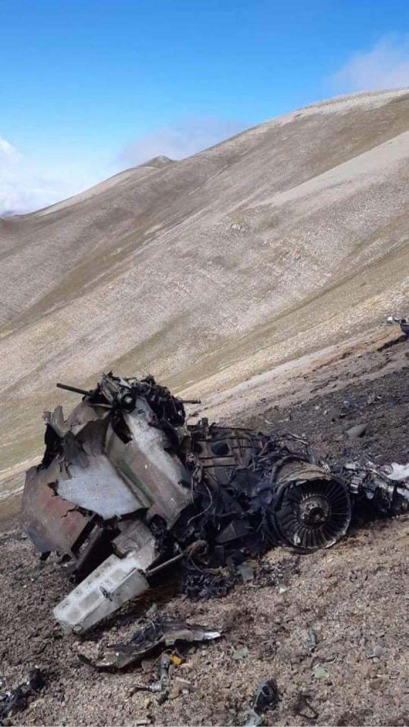 Опубликованы фотографии обломков армянского Су-25, сбитого турецким истребителем F-16