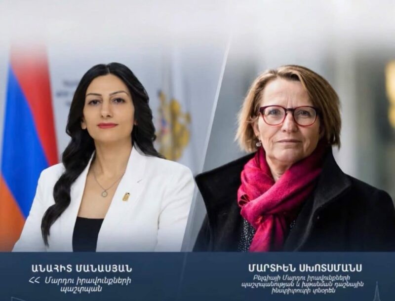 Անահիտ Մանասյանը հանդիպել է Բելգիայի Մարդու իրավունքների ինստիտուտի տնօրենի հետ