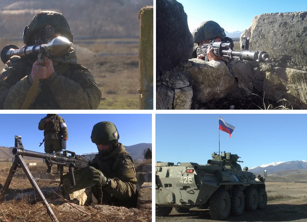 Российские военнослужащие в Карабахе приступили к занятиям по боевой подготовке