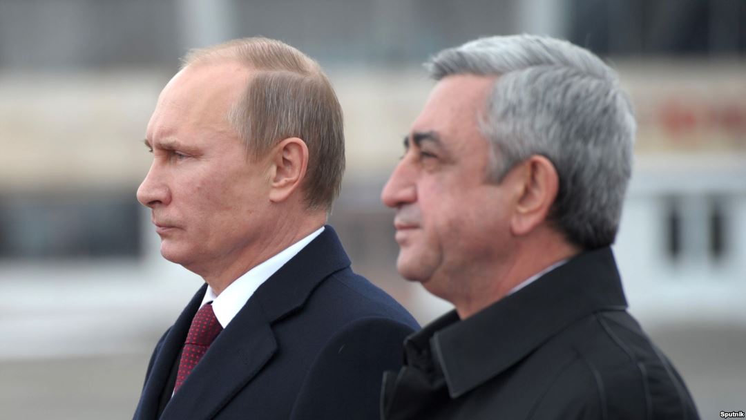 Президенты России и Армении Владимир Путин и Серж Саргсян, фото: Спутник