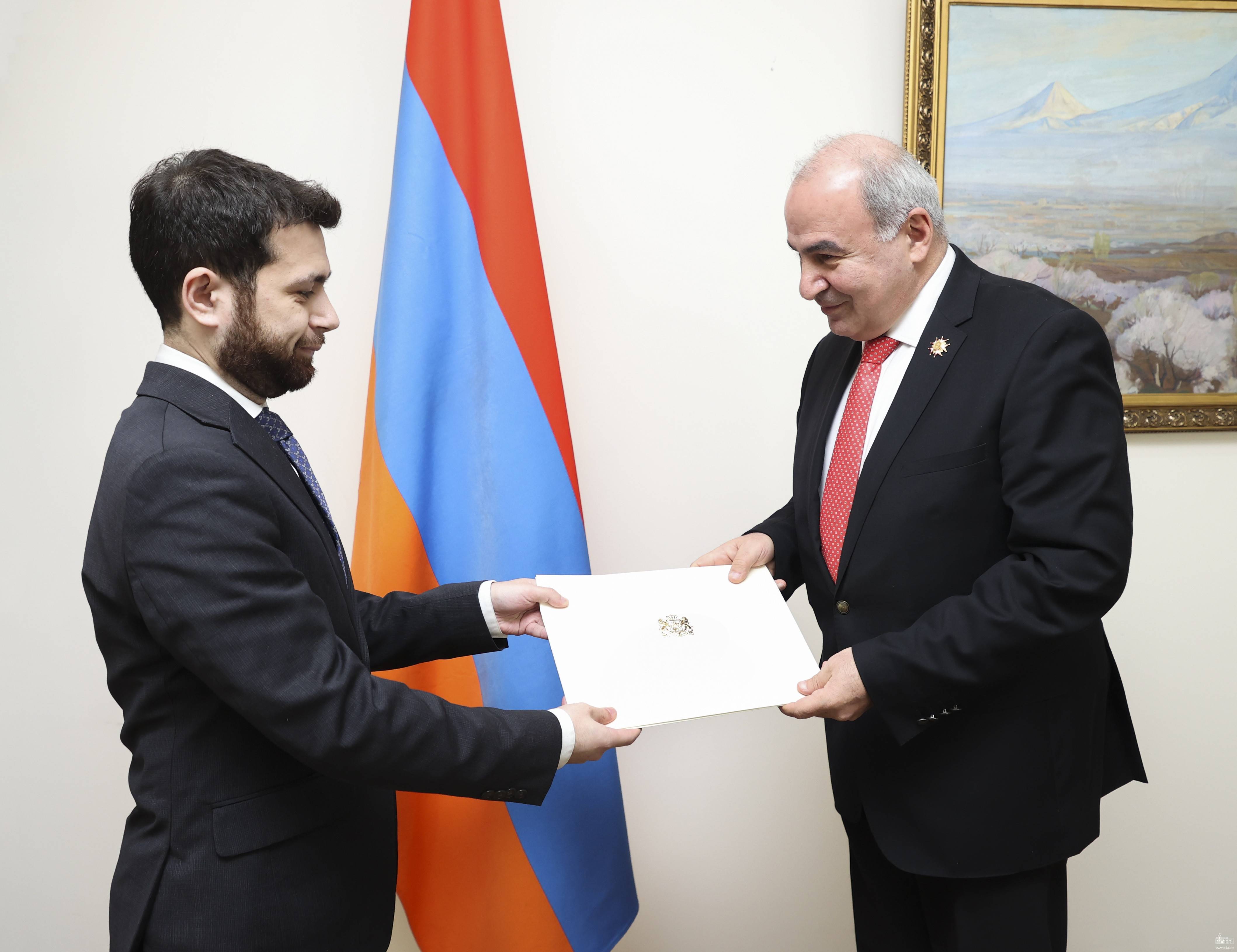 Новый посол Грузии вручил копию верительных грамот замминистра иностранных дел Армении