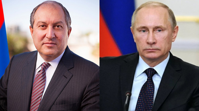 Владимир Путин направил поздравительное послание президенту Армену Саркисяну