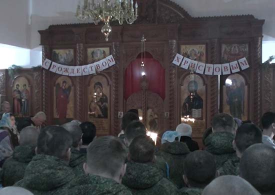 Российские миротворцы в Карабахе отметили Рождество Христово